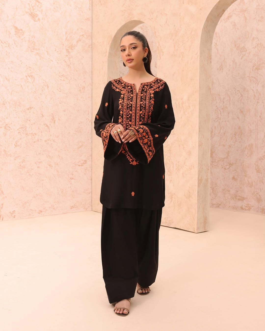 Soft Cotton Embroidered Gala Border Dress – ZOUQ 2-Piece BY Al Asar Art - Image 5