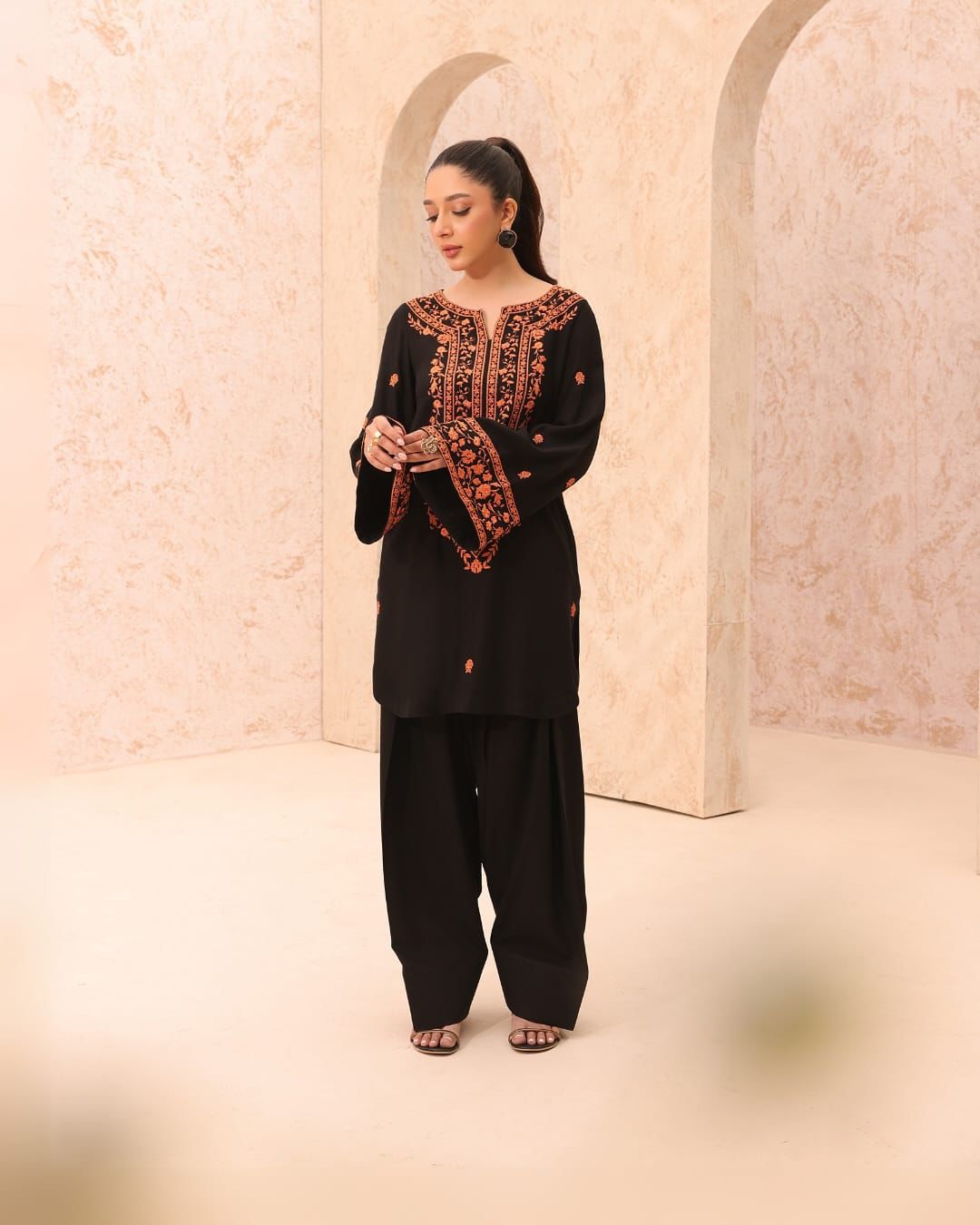 Soft Cotton Embroidered Gala Border Dress – ZOUQ 2-Piece BY Al Asar Art - Image 4